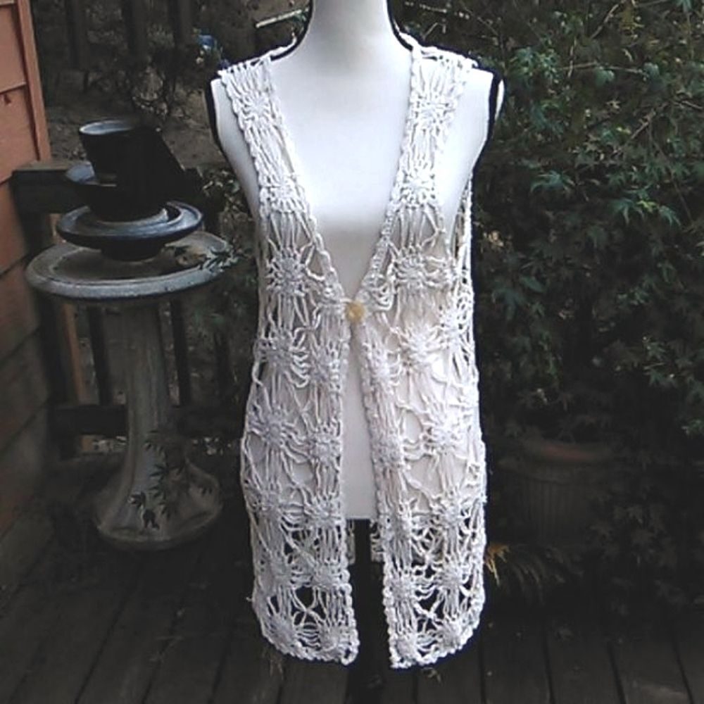 What Goes Around Comes Around Crocheted Vest Hippy